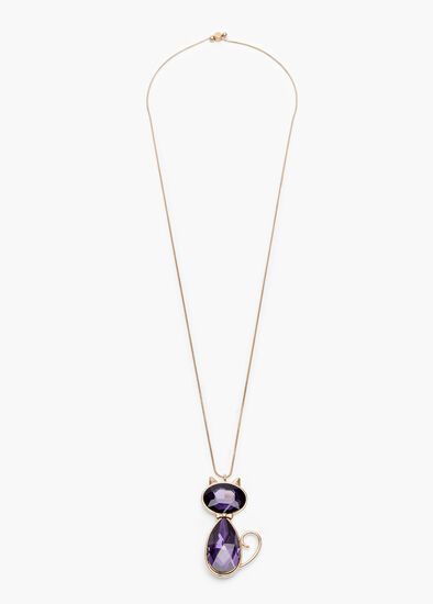 Crystal Cat Necklace