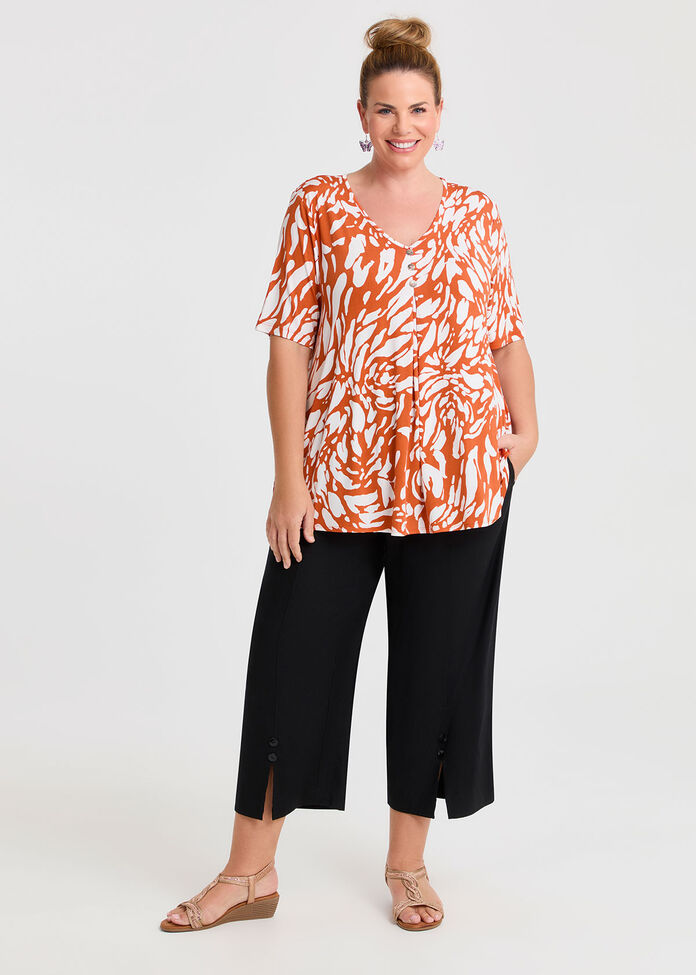 Piia Button Detail Top, , hi-res