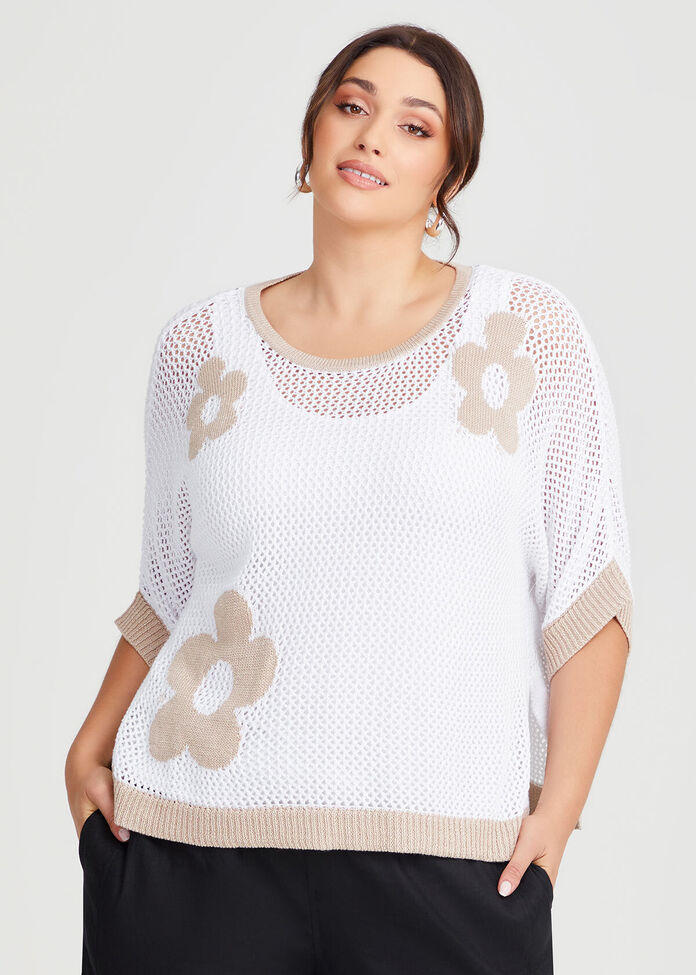 Daisy Cotton Knit Overtop, , hi-res
