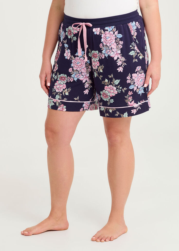 Bamboo Soft Bloom Pyjama Short, , hi-res
