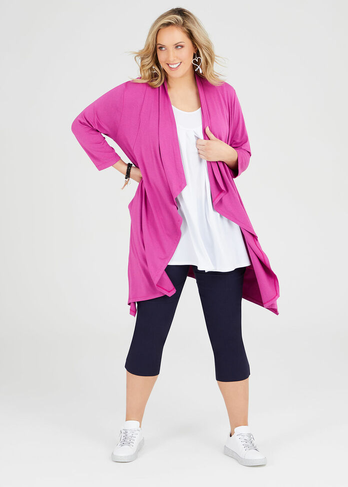 Tencel Trapeze Crop Pant, , hi-res