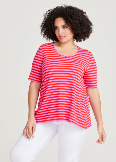 Plus Size Natural Stripe Essential T-Shirt