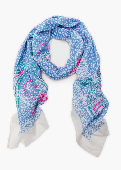 Plus Size Embroidered Summer Scarf