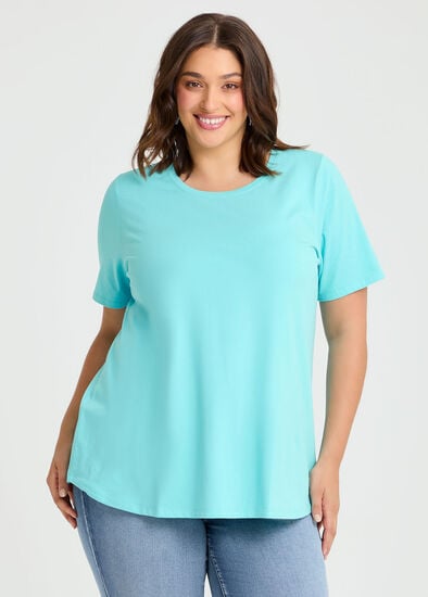 Plus Size Good Earth Australian Cotton Crew Neck T-shirt