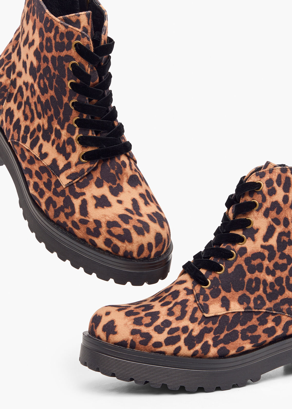 Shop Plus Size Animal Lace Up Boot in Multi Taking Shape AU