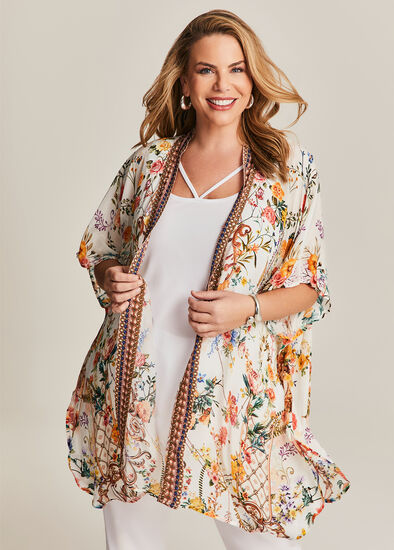 Plus Size Natural Nikita Kimono