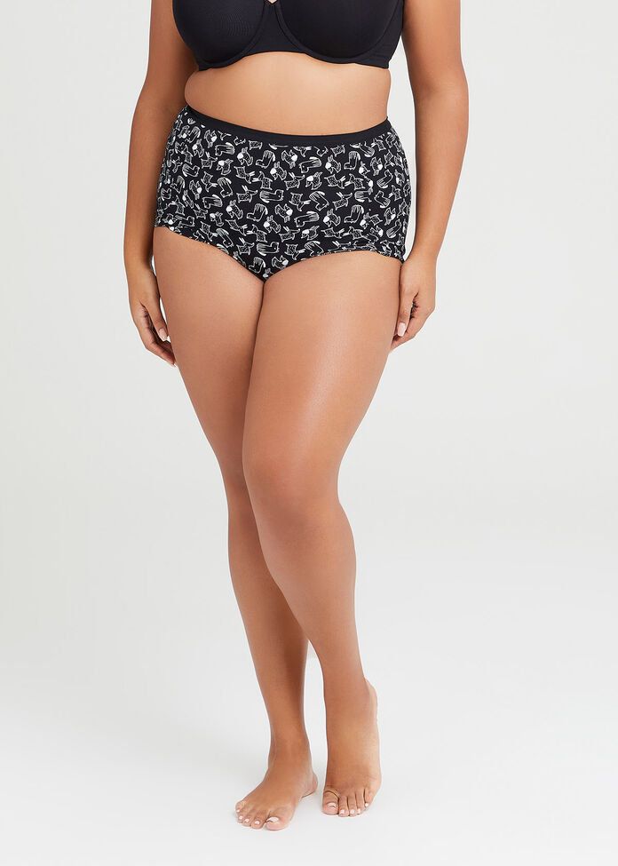 Shop Plus Size 2Pk Bamboo Animal Briefs in Black