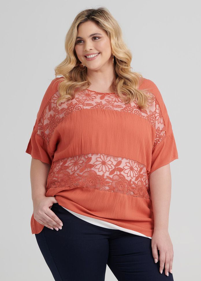 Dusk Till Dawn Lacey Top, , hi-res