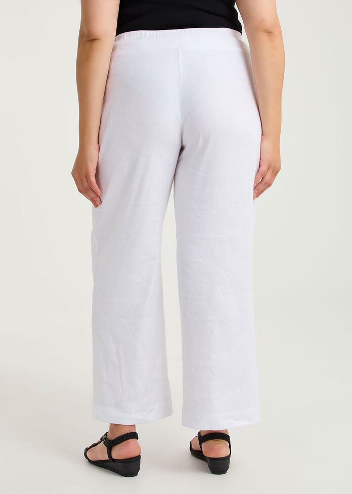 Tall Stretch Linen Relax Wide Pant, , hi-res