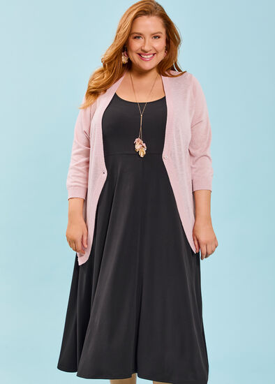 Plus Size Tori Slub Knit Crop Cardigan