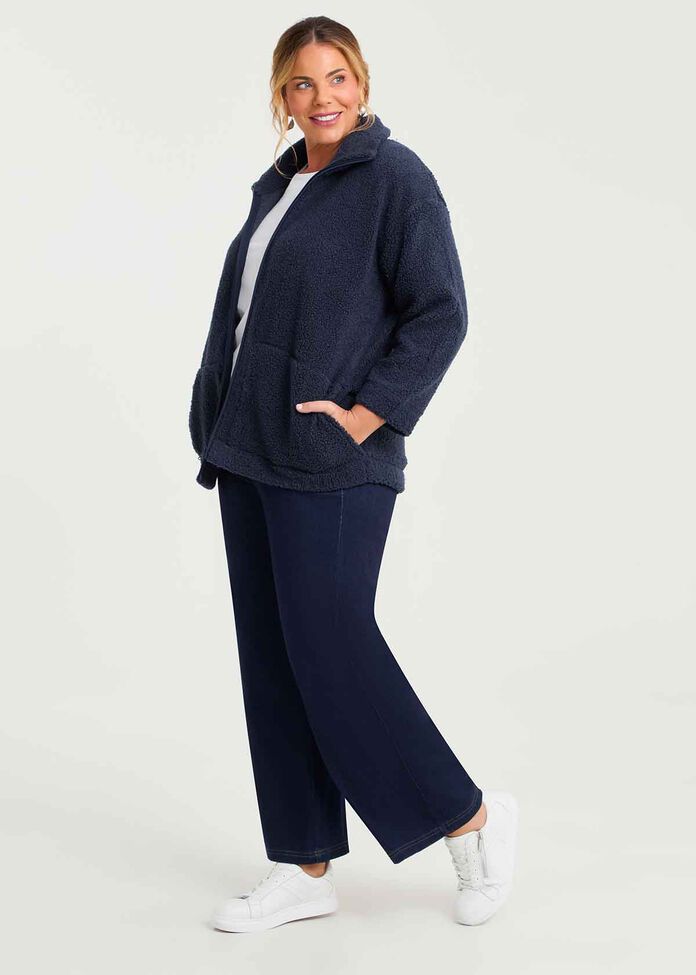 Teddy Zip Through Jacket, , hi-res