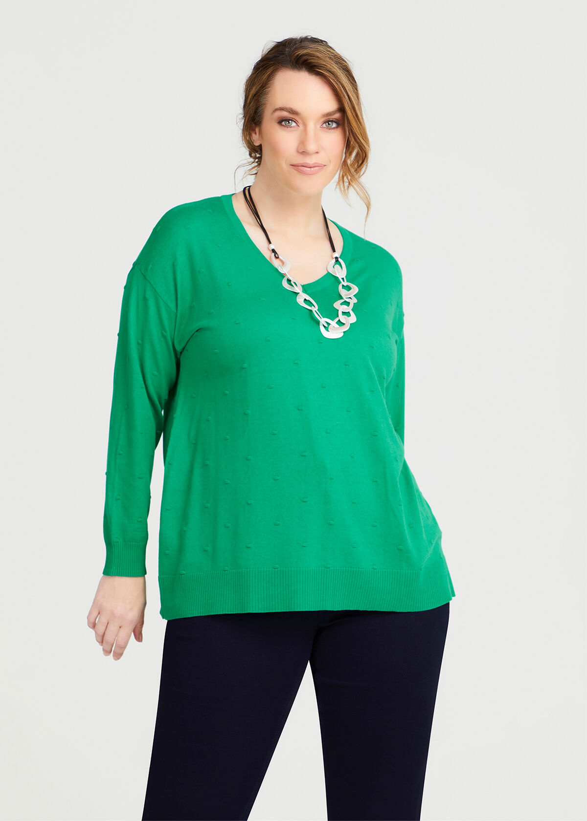 Plus size green sales jumper