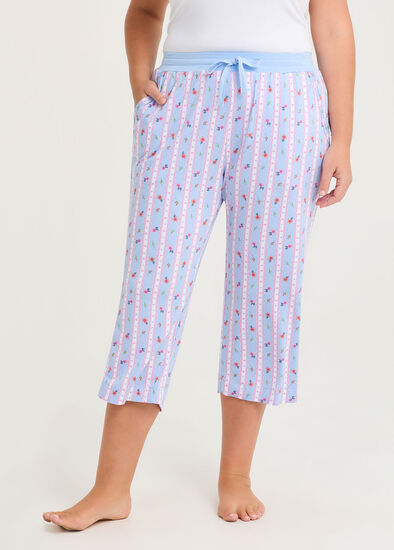 Plus Size Bamboo Pastel Petals Pyjama Pant