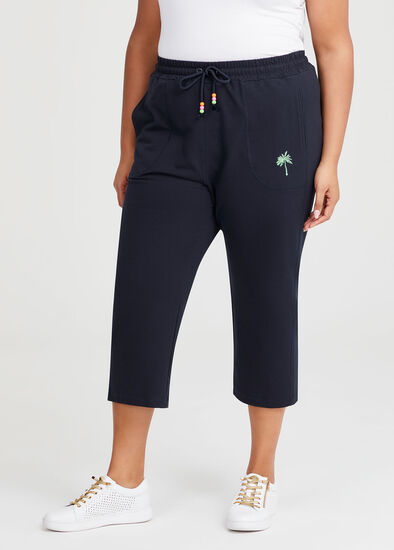 Plus Size Cotton Stars & Palm Trackpant