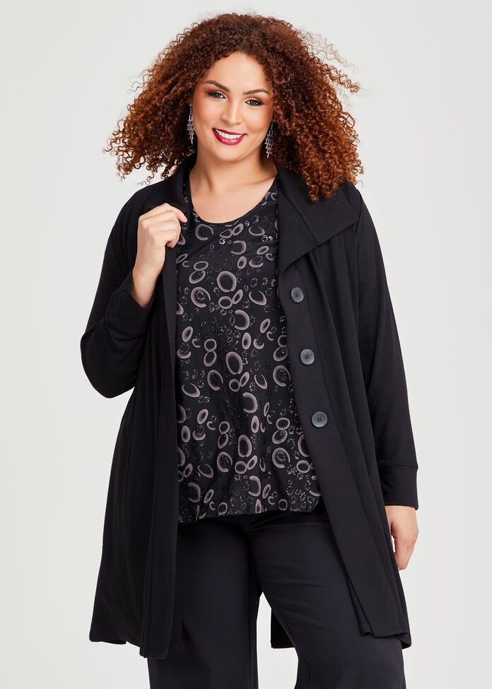 Shop Plus Size Everyday Longline Cardigan in Black | Taking Shape AU
