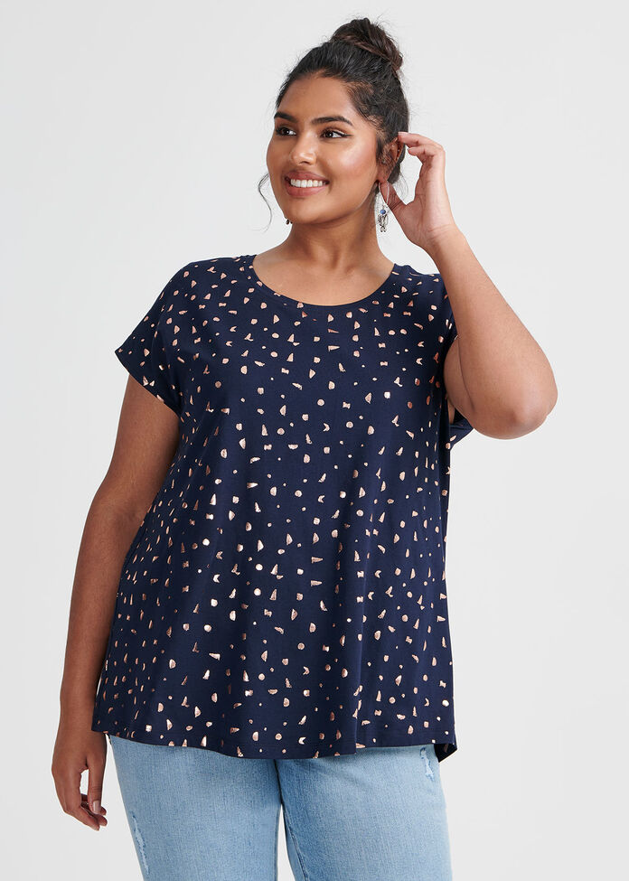 Organic Mezzo Foil Tee, , hi-res
