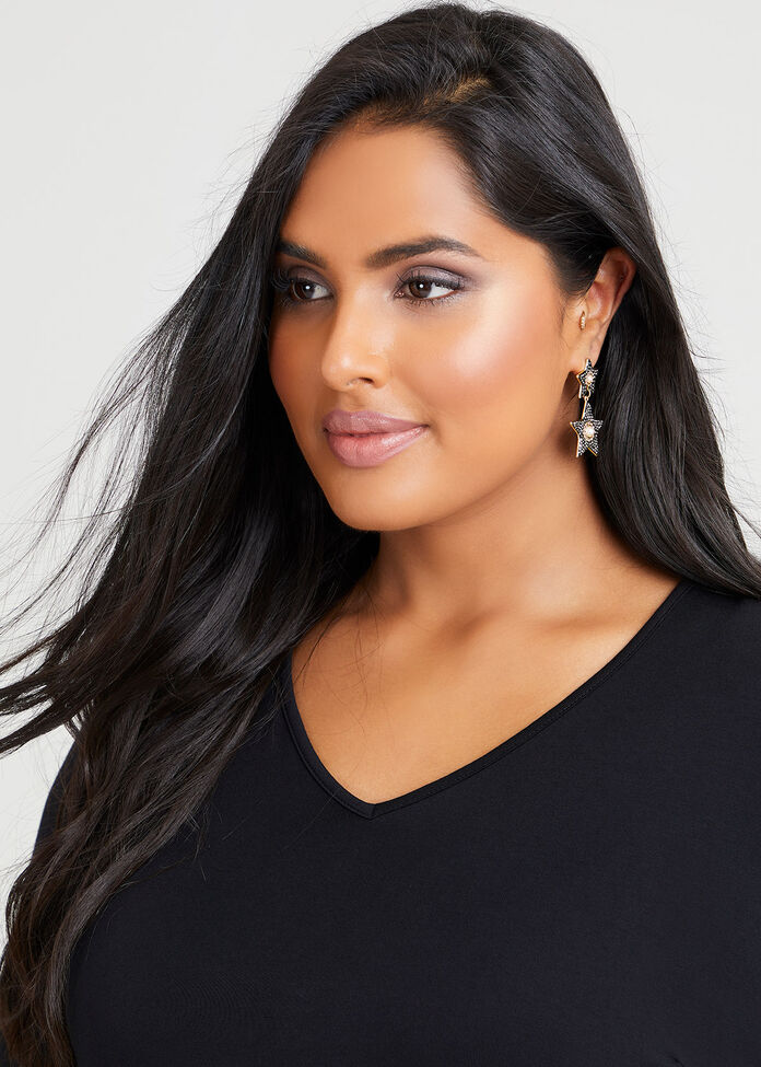 Shop Crystal & Pearl Star Earring Accessories Taking Shape