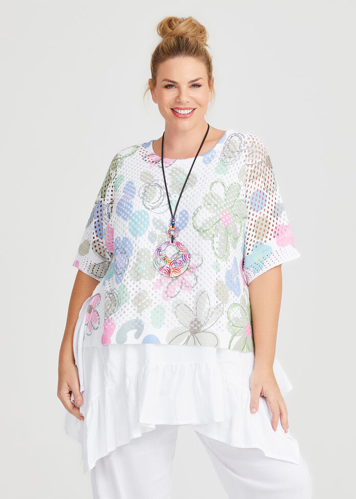 Fleur Pointelle Knit Overtop, , hi-res