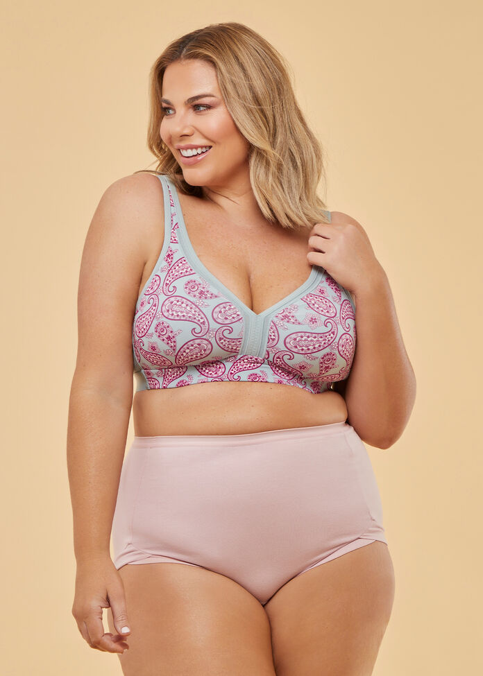 Shop Plus Size Wirefree Cooling Lounge Bra in Pink, Sizes 12-30