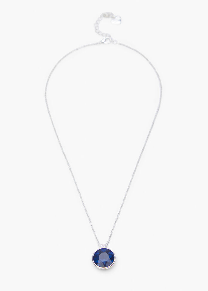 Detailed Jewel Drop Necklace, , hi-res