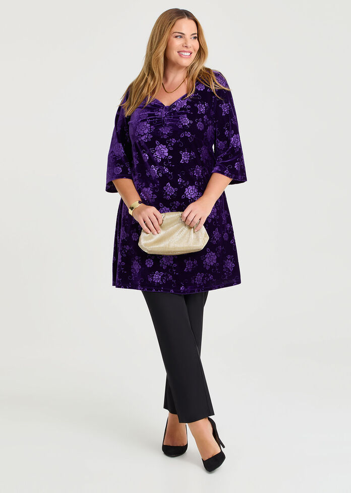 Mia Embossed Velvet Tunic, , hi-res