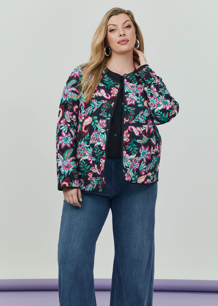Natural Bloom Reversible Jacket, , hi-res