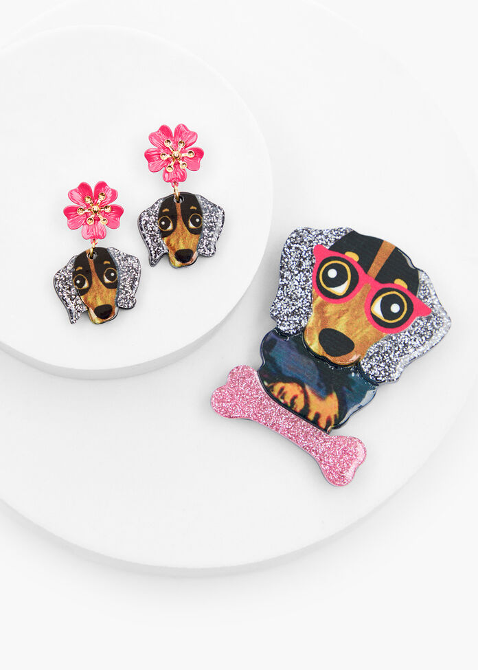 Dachshund Brooch, , hi-res