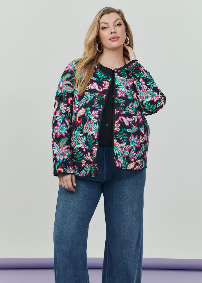 Natural Bloom Reversible Jacket, , hi-res