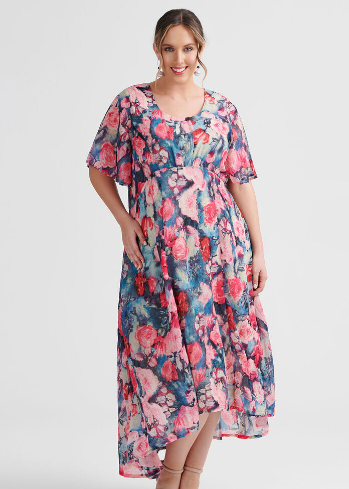 Shop Plus Size Royal Bouquet Dress in Multi | Sizes 12-30 | Taking Shape AU