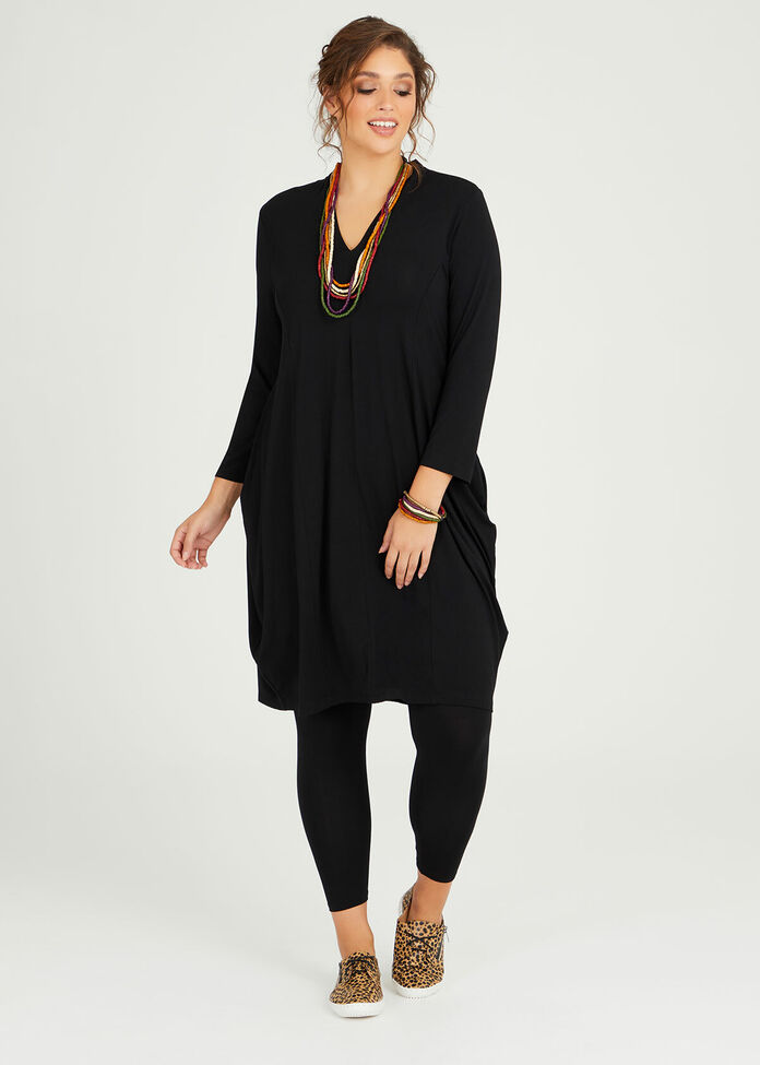 Shop Plus Size Lola Bamboo Dress in Black | Sizes 12-30 | Taking Shape AU