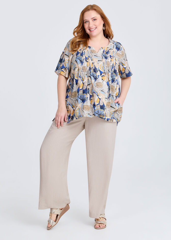 Polly Pintuck Natural Top, , hi-res