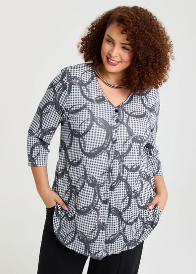 Plus Size Piia Pleat Front Bamboo Crush Top