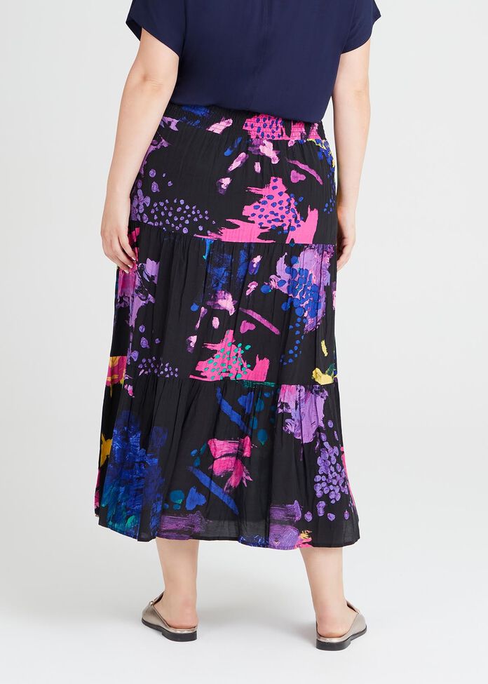 Shop Plus Size Good Vibrations Natural Skirt in Print | Taking Shape AU