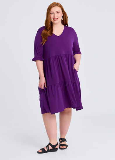 Plus Size Short Sleeve Luna Tier Dress
