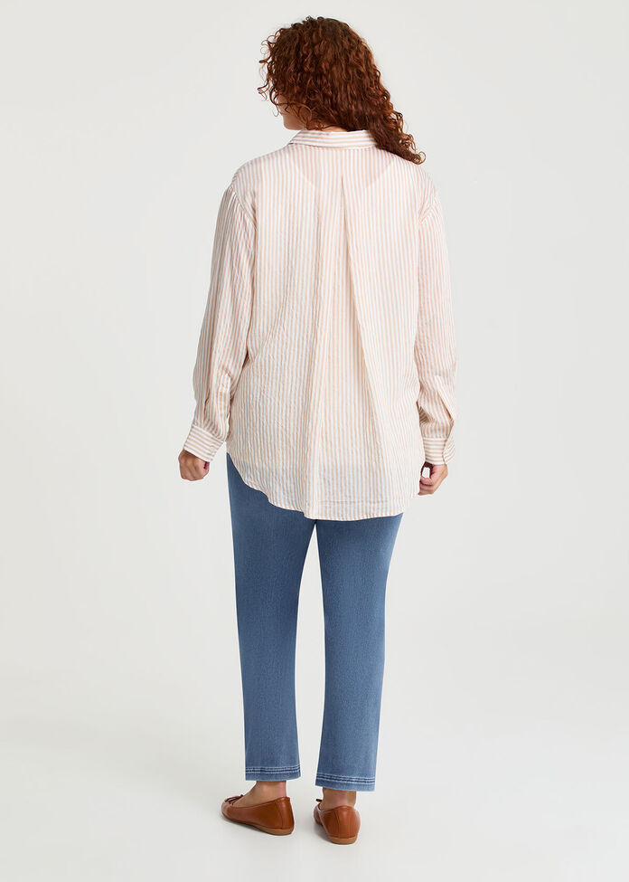 Natural Relaxed Stripe Shirt, , hi-res