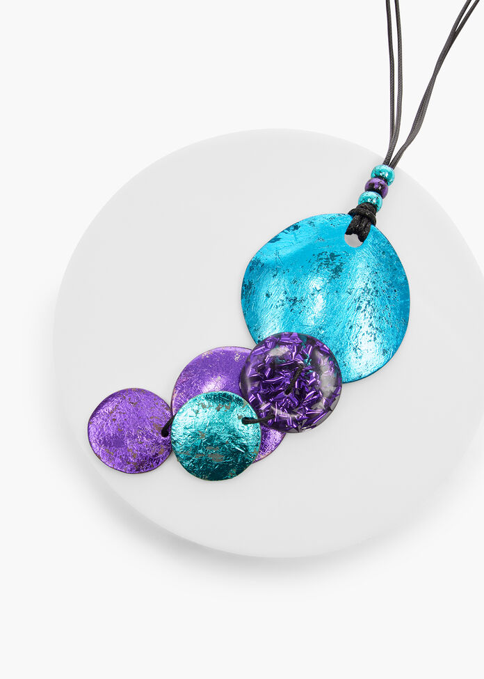 Metallic Foil Necklace, MULTI, hi-res