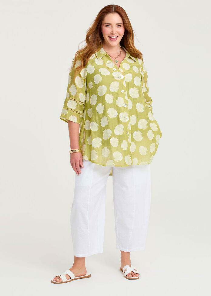 Shell Jacquard Natural Shirt, , hi-res