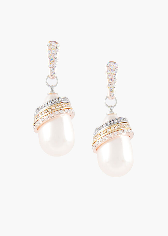 Ring Of Pearl Earrings, , hi-res