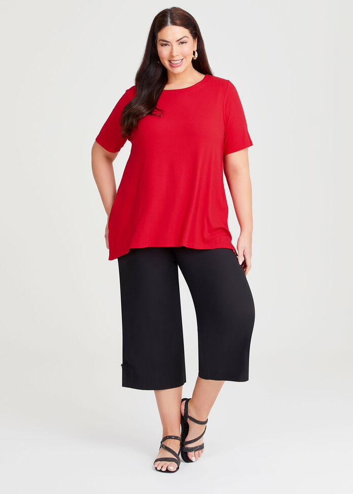 Natural Essential Rib Top, , hi-res