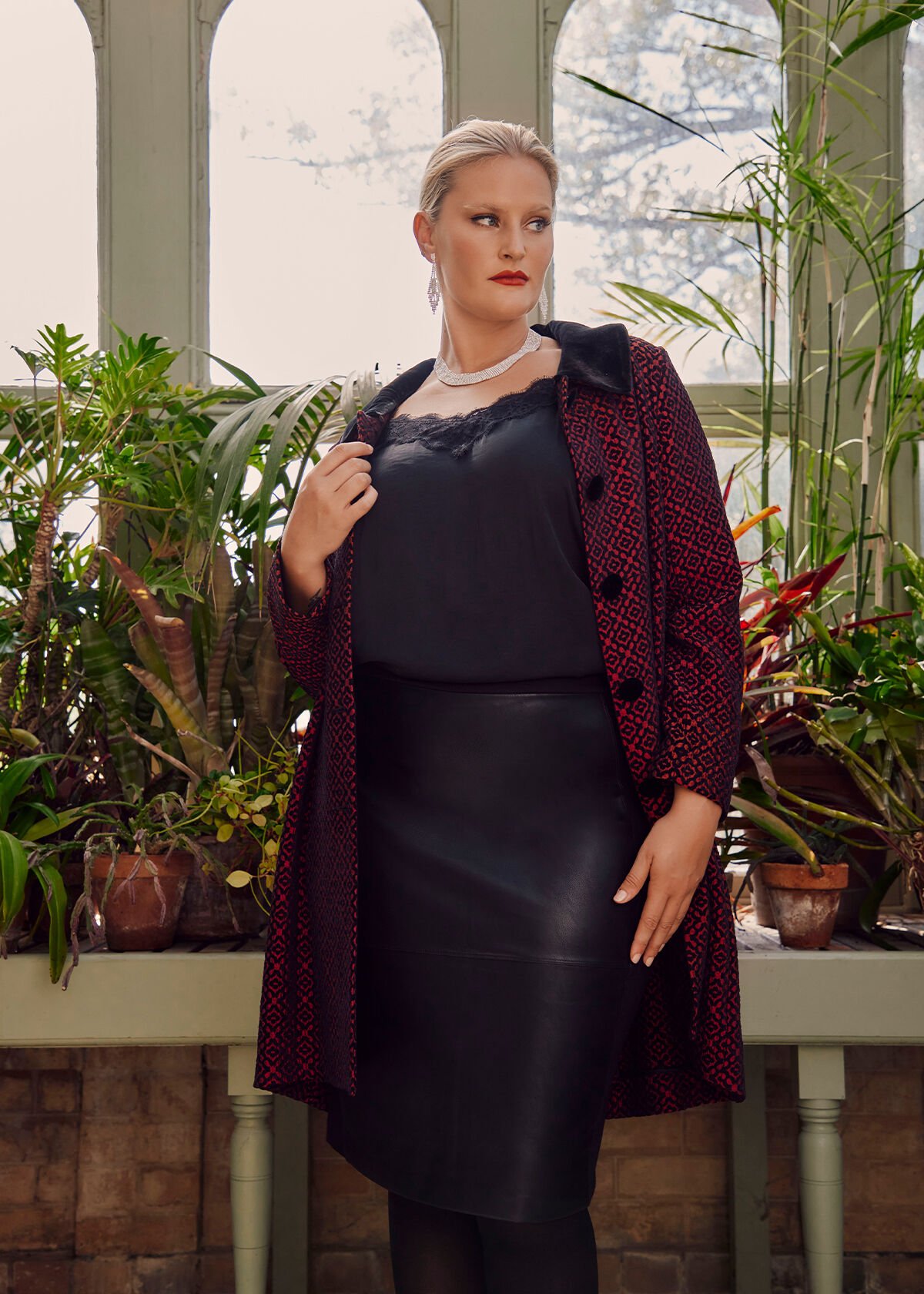 Plus size leather skirts and dresses discount