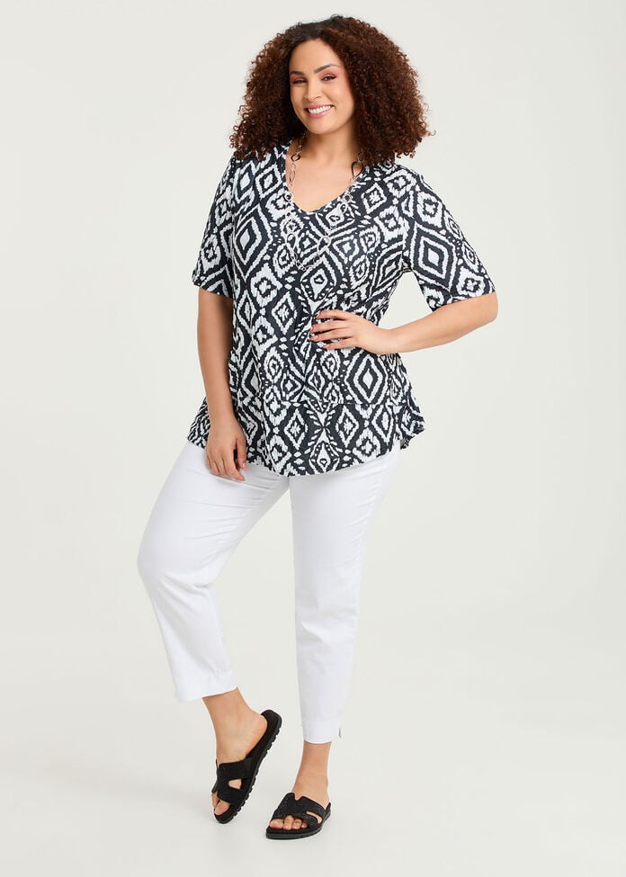 Crushed Print Top, , hi-res