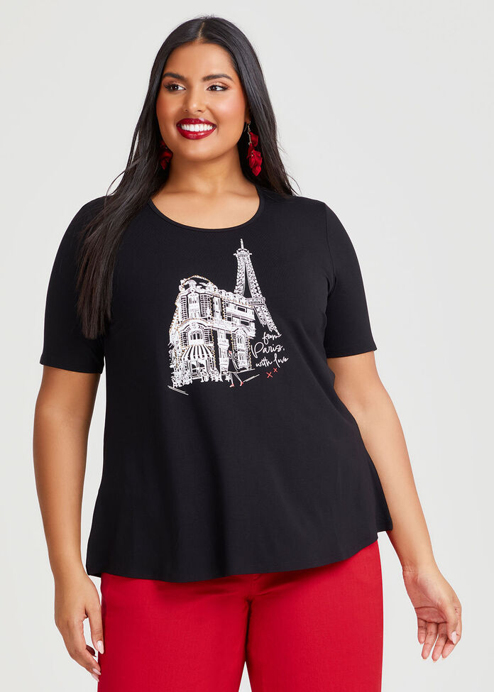 Natural Paris Nights Top, , hi-res