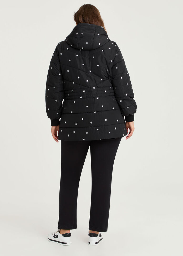 Star Quilted Puffer Jacket, , hi-res