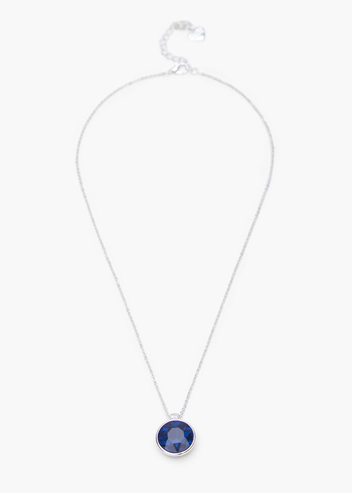 Detailed Jewel Drop Necklace, , hi-res