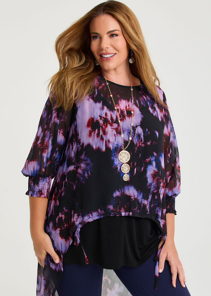 Misty Chiffon Tunic, , hi-res