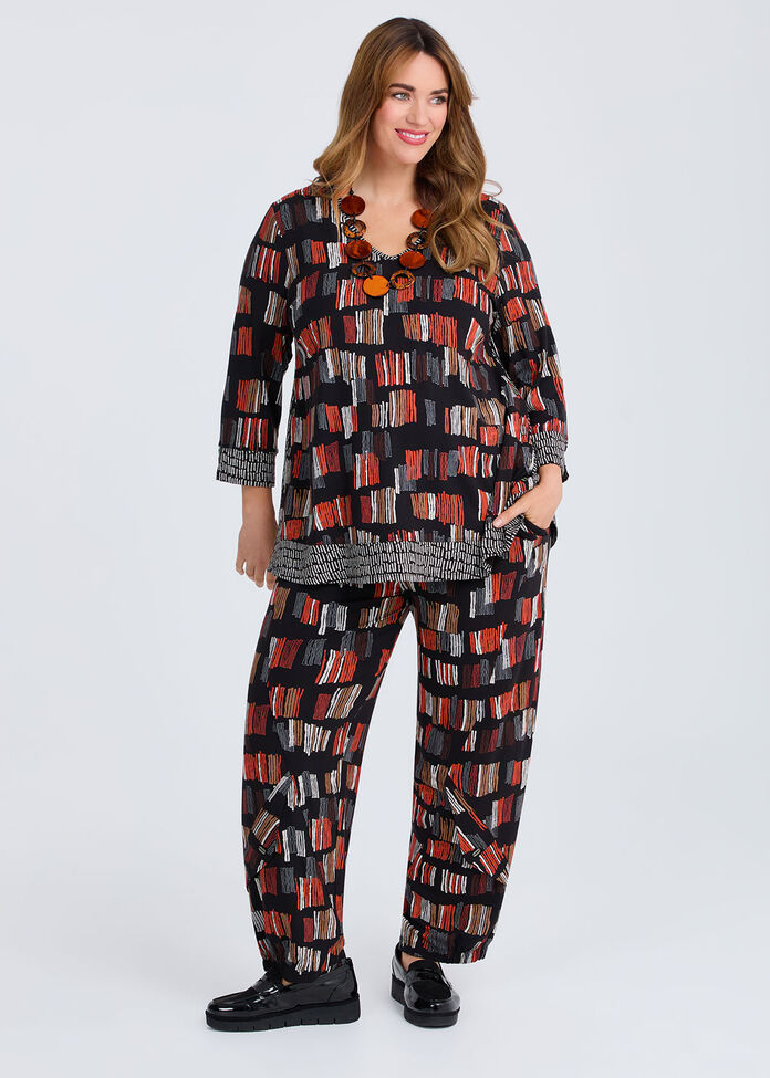 Lantern Pocket Natural Print Pant, , hi-res