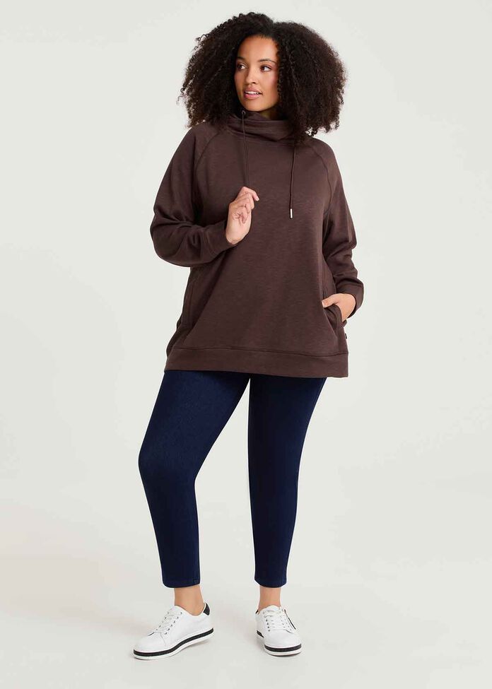 Drawstring Collar Sweat, , hi-res