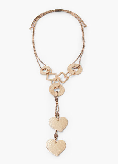 Heart Lariat Rope Necklace