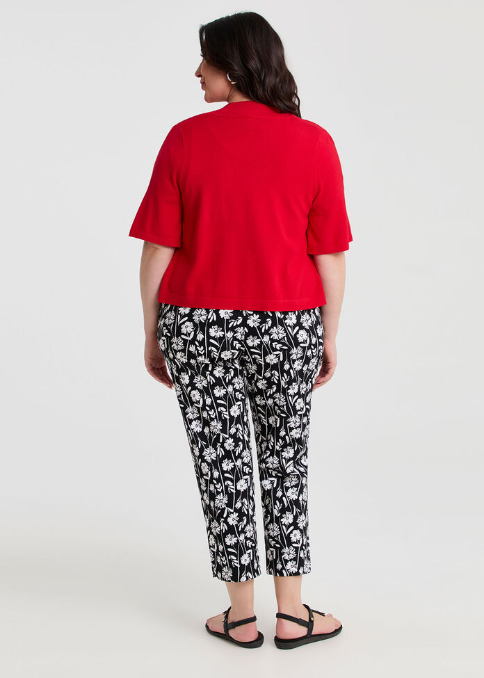 Natural Abstract Floral Pant, , hi-res