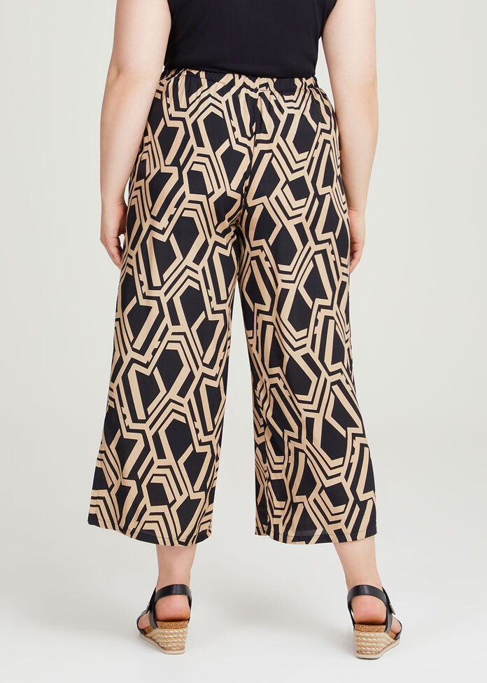 Shop Plus Size Geo Natural Wide Pant in Black | Sizes 12-30 | Taking ...